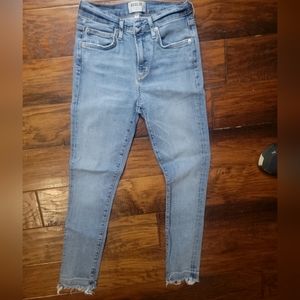 Agolde Women's Distressed Light Denim Jeans Waist 25